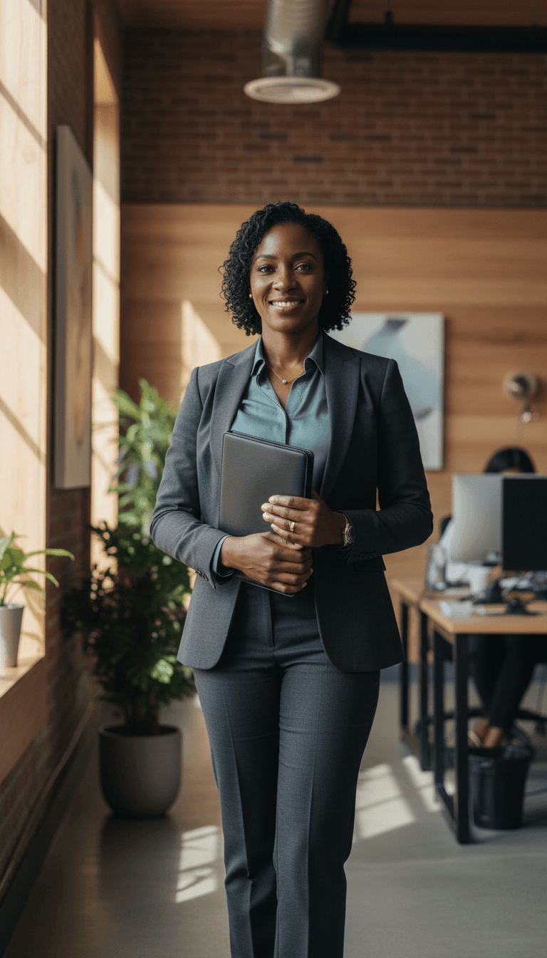 Professional business headshot of confident woman