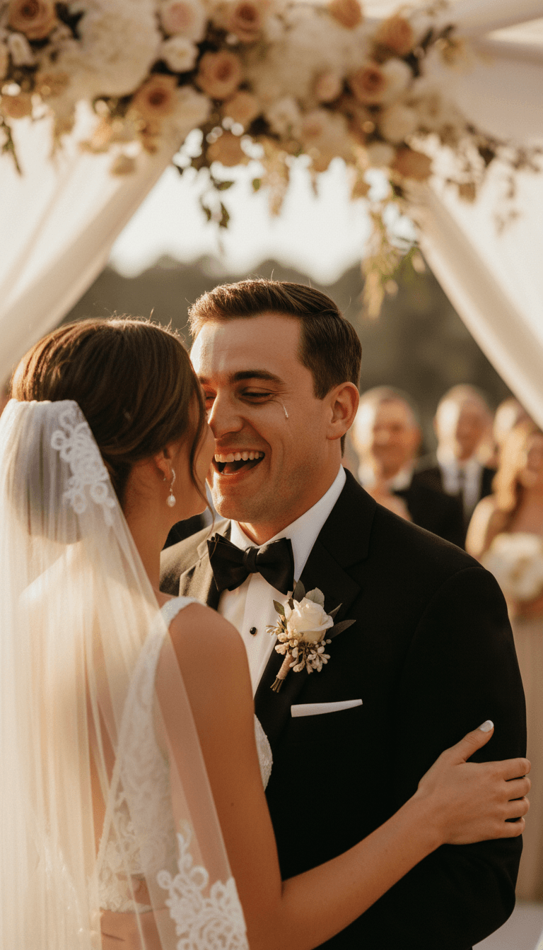 Photographer shooting candid moments at wedding