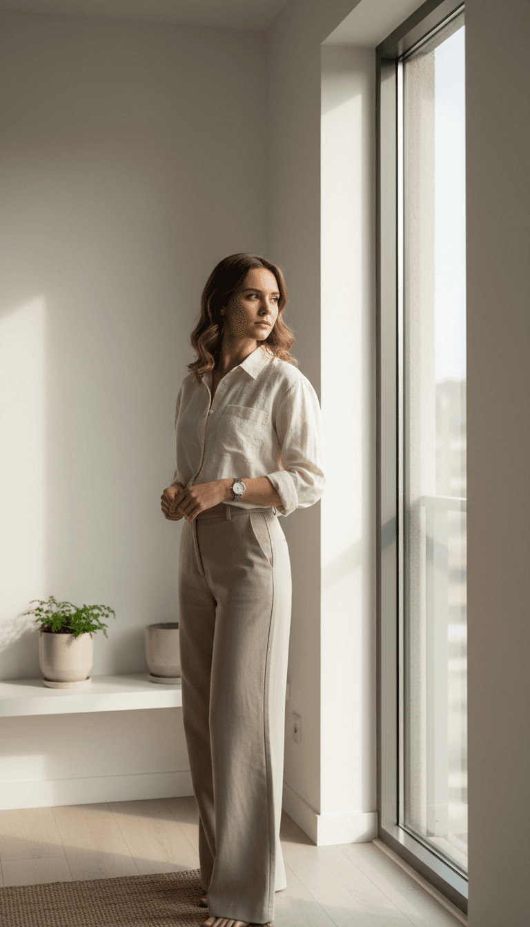Woman posing for portrait in natural light